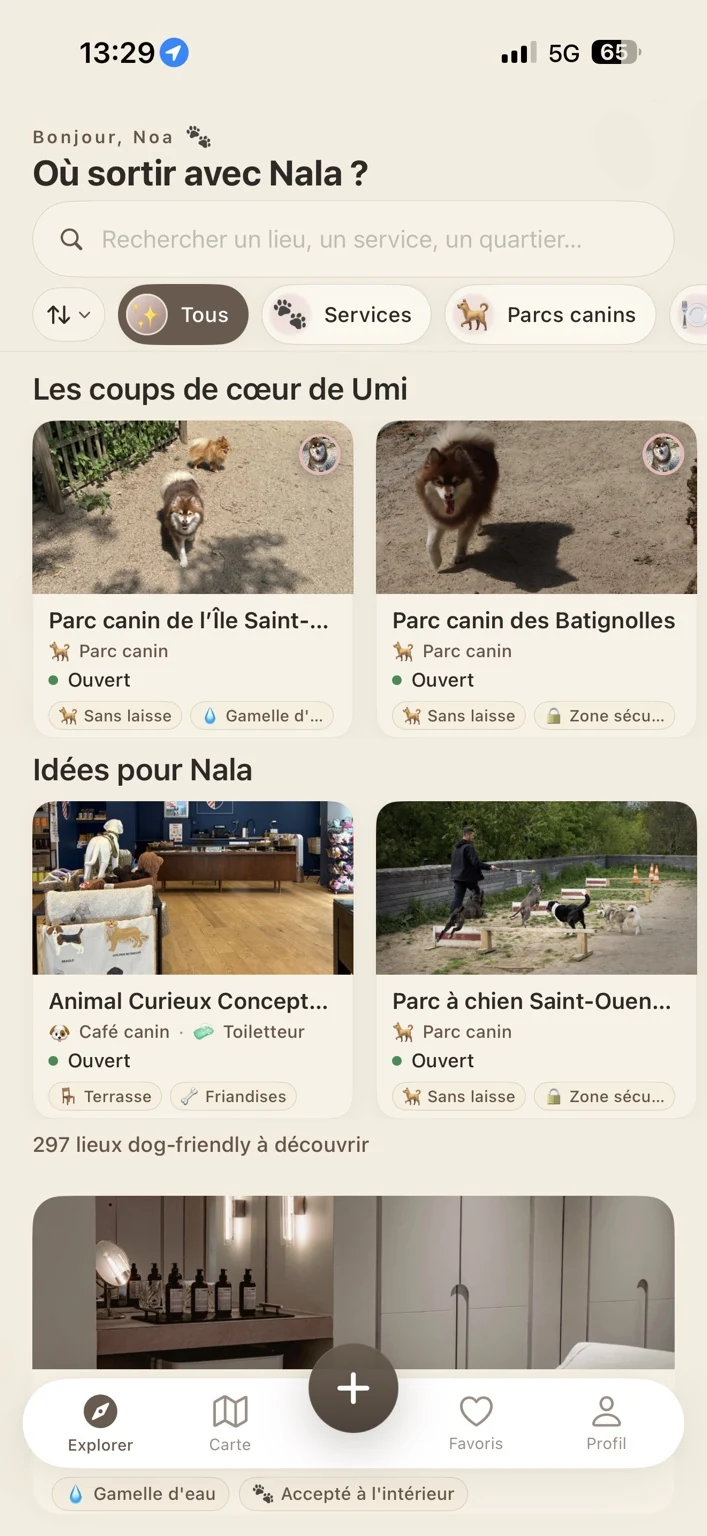 Écran Explorer de The Dog Map